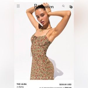 Realisation Par The alba dress in dahlia